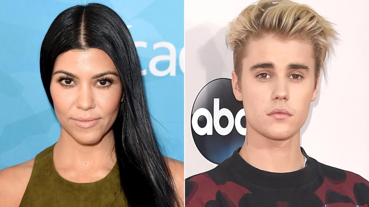 Reality TV star Kourtney Kardashian and singer Justin Bieber have sparked dating rumors.