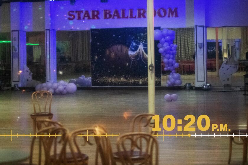Star Ballroom dance studio in Monterey Park, where a gunman opened fire and killed 11 on Saturday, Jan. 21, 2023.