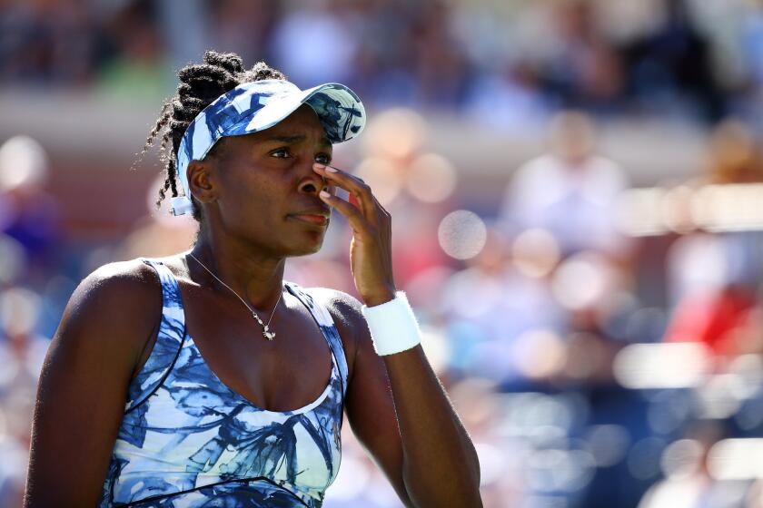 Venus Williams during her match against Sara Errani.