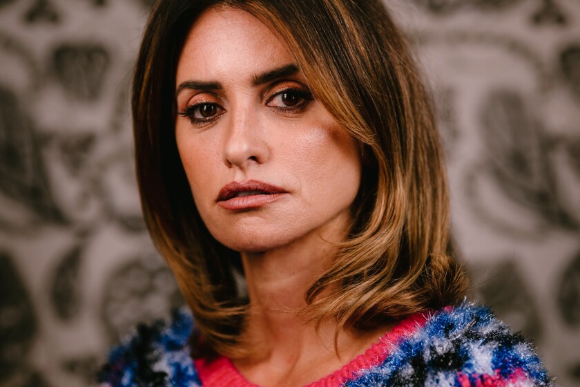 NEW YORK, NY - OCTOBER 09: Actor Penelope Cruz, from the film, "Parallel Mothers," pose for a portrait at the Whitby Hotel on Saturday, Oct. 9, 2021 in New York, NY. (Kent Nishimura / Los Angeles Times)