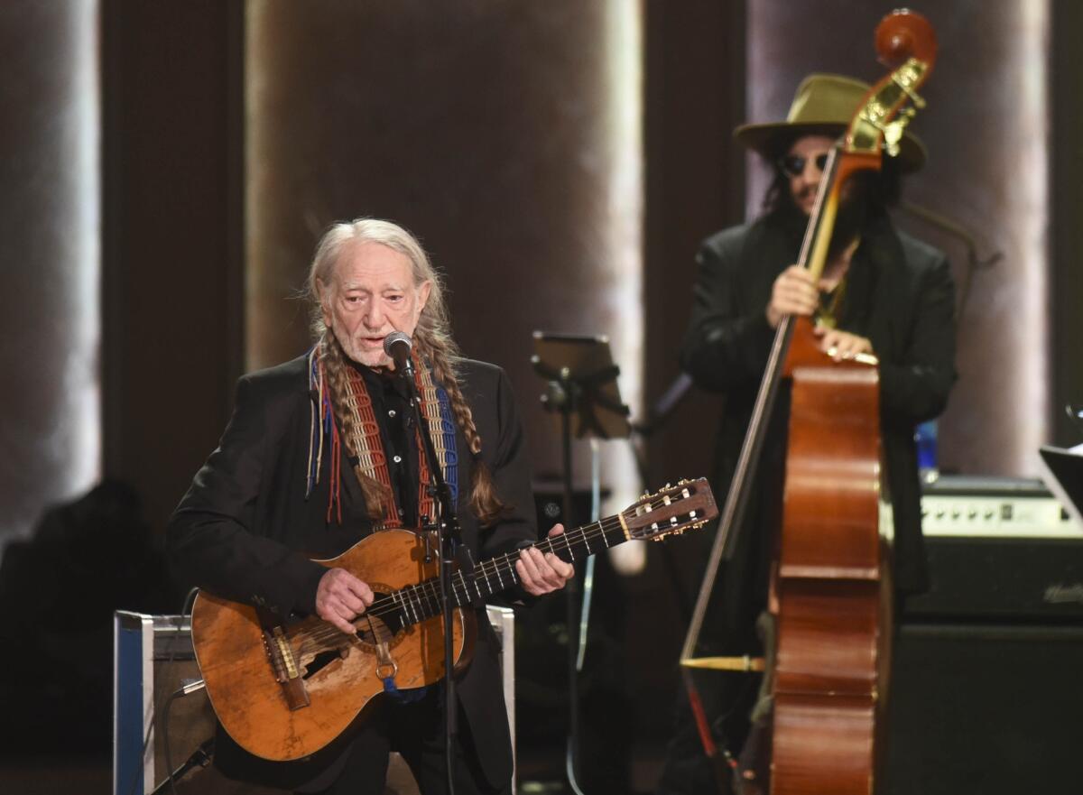 Willie Nelson performs after receiving the 2015 Library of Congress Gershwin Prize on Nov. 18, 2015, in Washington.