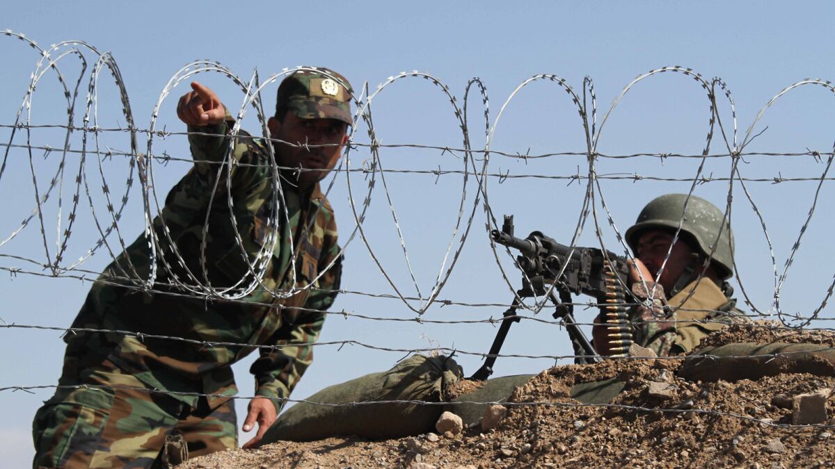 Afghan soldiers train in Herat.