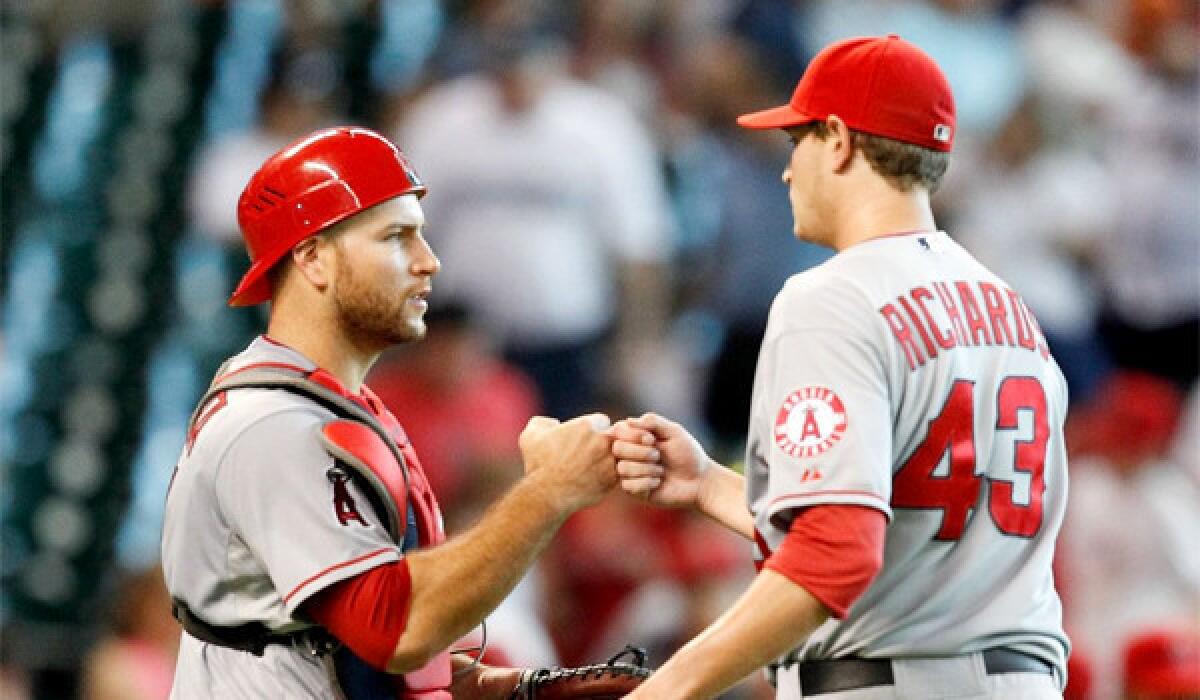 Garrett Richards will make his return to the Angels rotation Saturday in place of Joe Blanton, who has been moved to the bullpen.