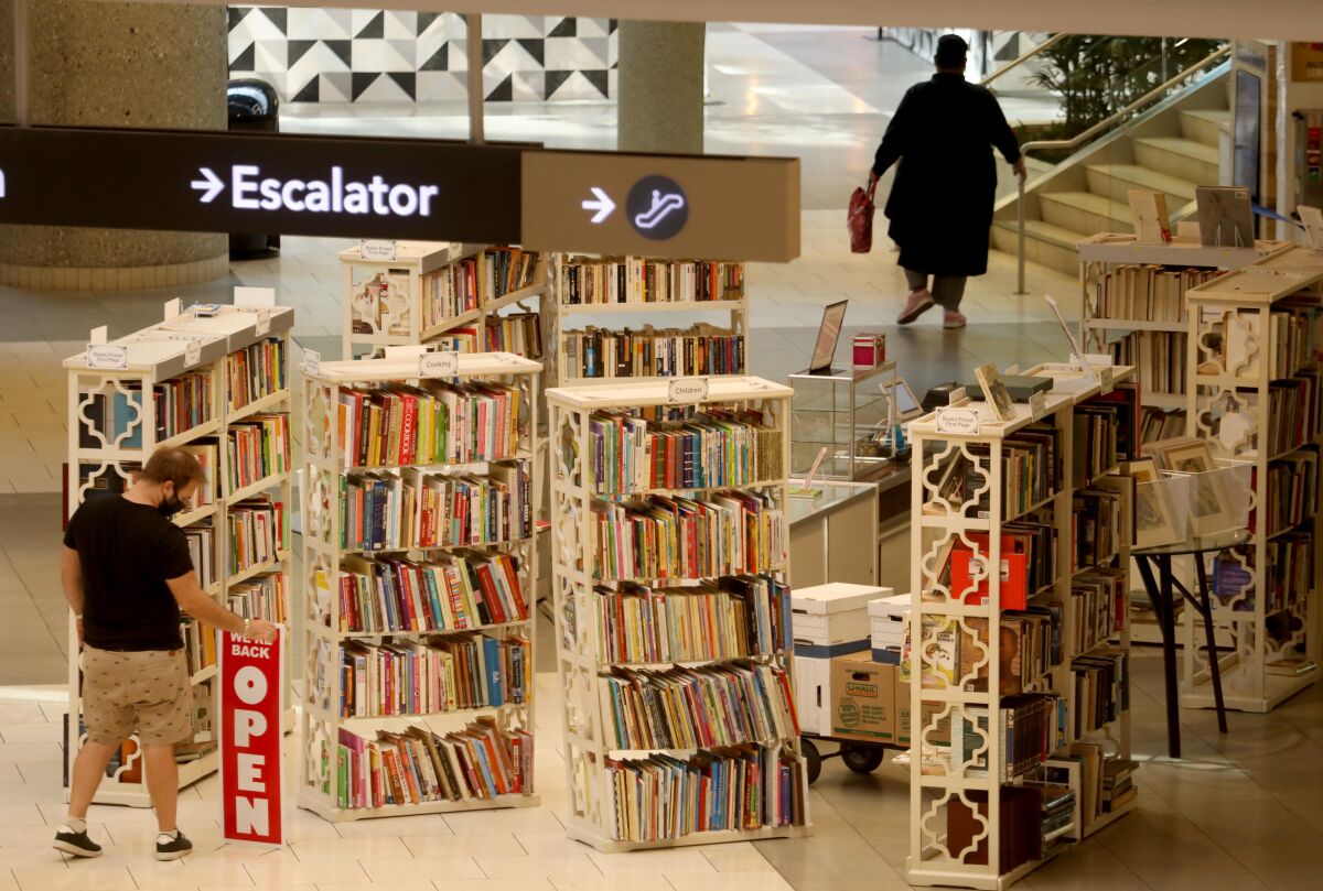 En Route Institute book store opens as customers return to indoor shopping at Westfield Santa Anita.