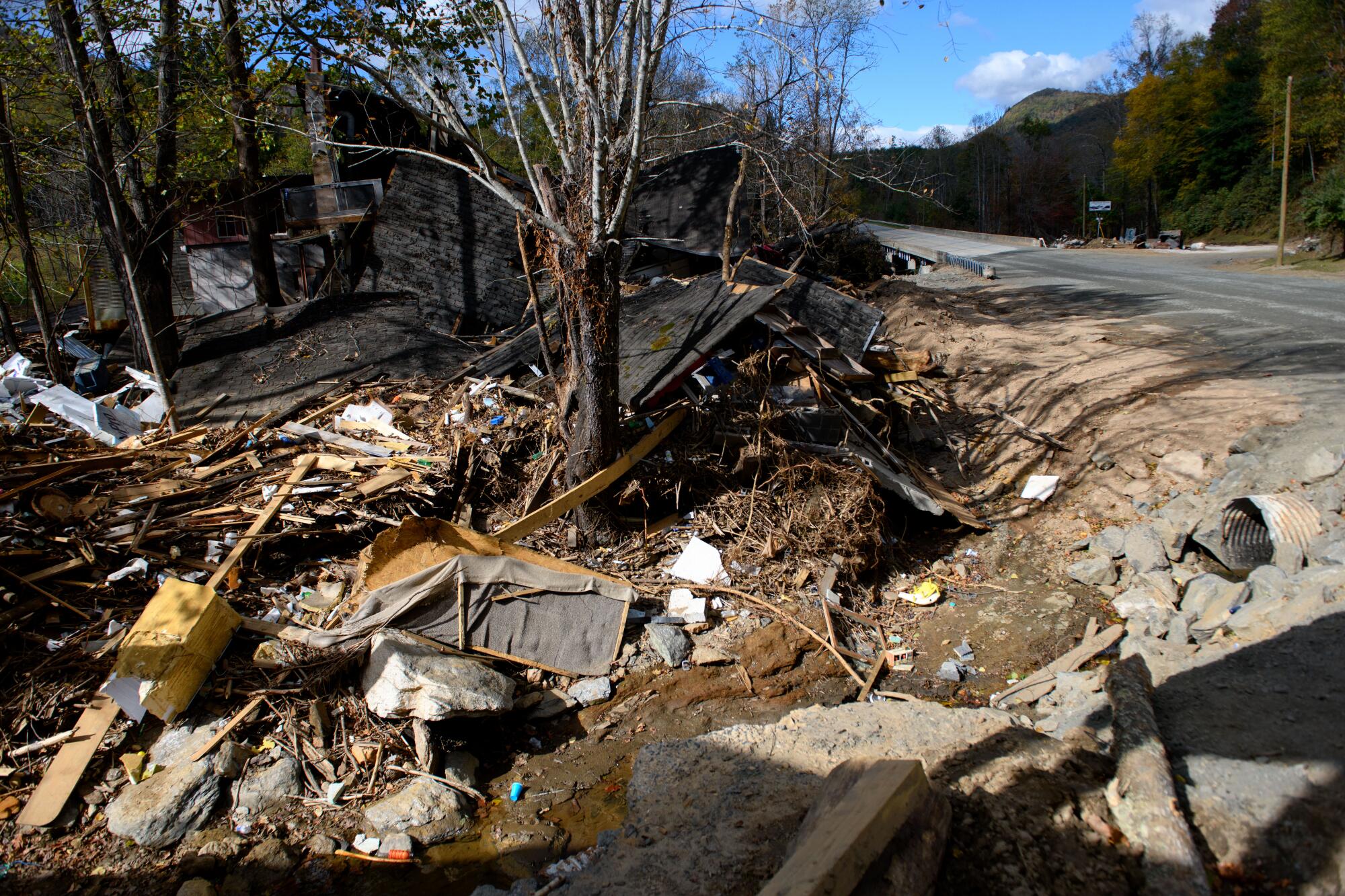 Damage near Riverside Elementary School.