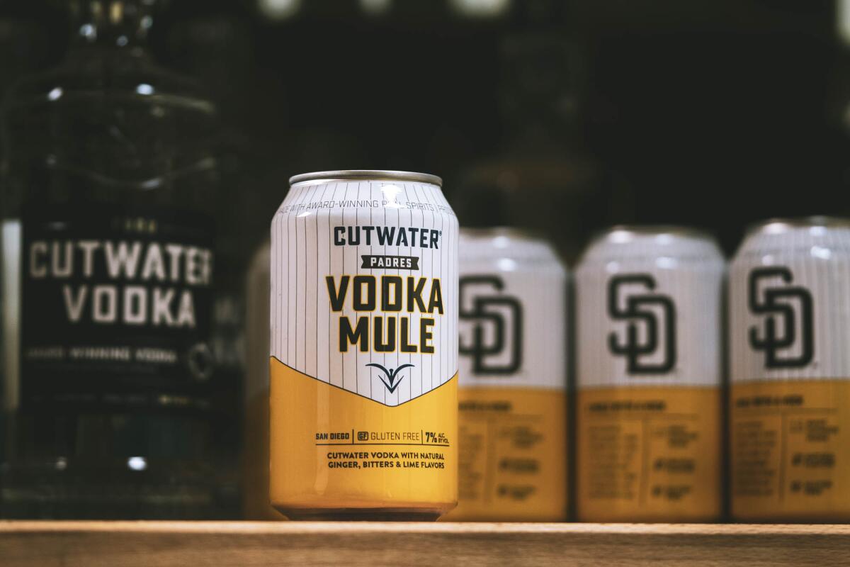 The new limited-edition Vodka Mule canned cocktail from Cutwater Spirits is an homage to the San Diego Padres.