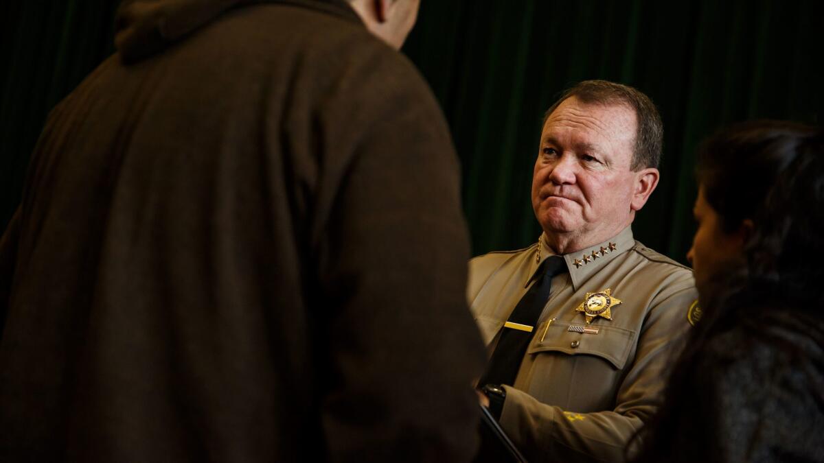 Los Angeles County Sheriff Jim McDonnell in January.