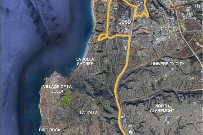 A draft map shows boundaries for the proposed city of La Jolla.