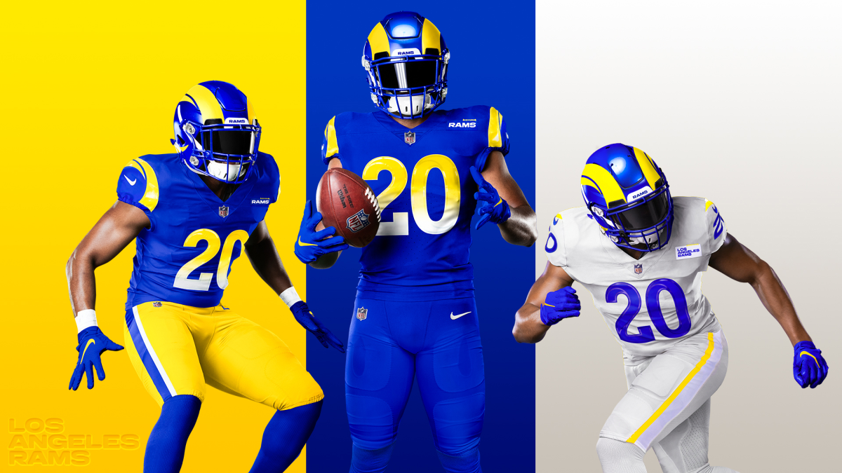 Rams new uniforms and color combinations for the 2020 season.