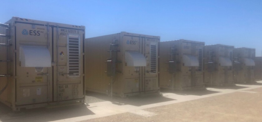 Some of the six units of battery energy storage in the Cameron Corners microgrid 