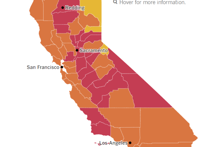 For the first time since California unveiled its color-coded reopening system, no counties are in the most restrictive purple tier.