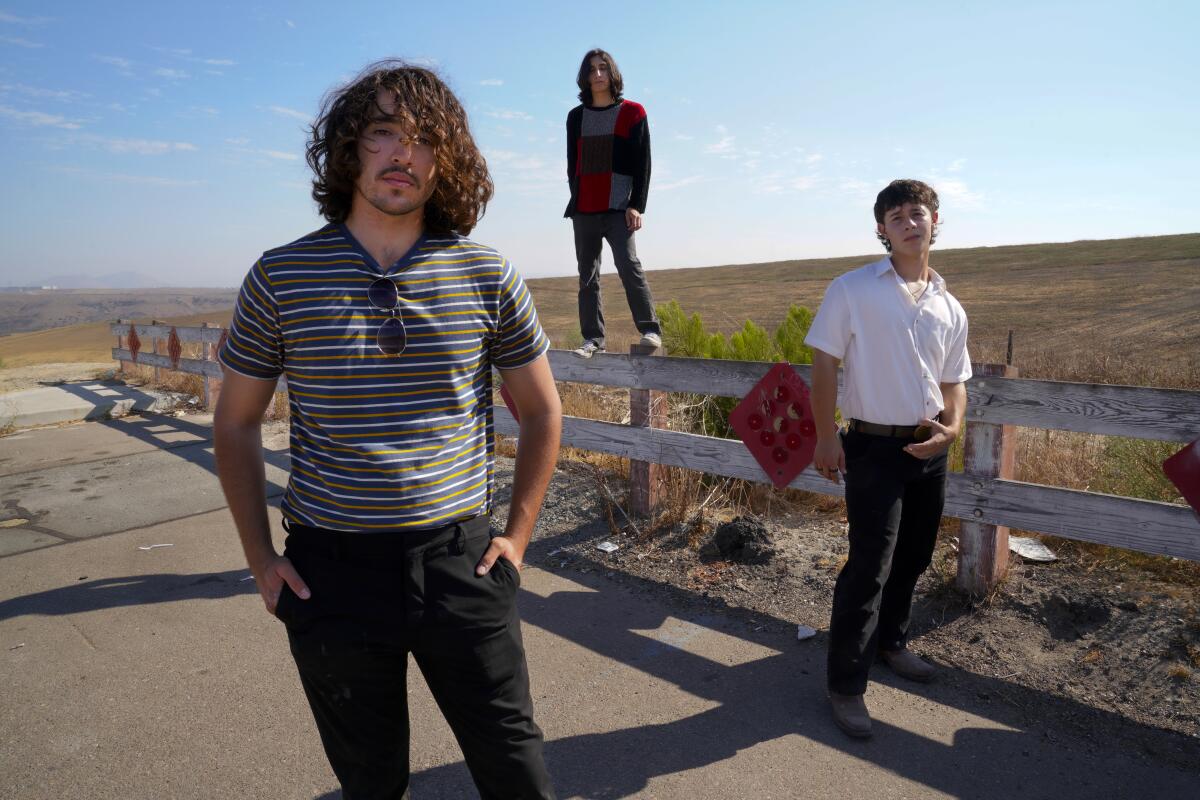 Chula Vista, CA - August 25: On Wednesday, Aug. 25, 2021, the indie rock band Los Saints back at a location in Chula Vista