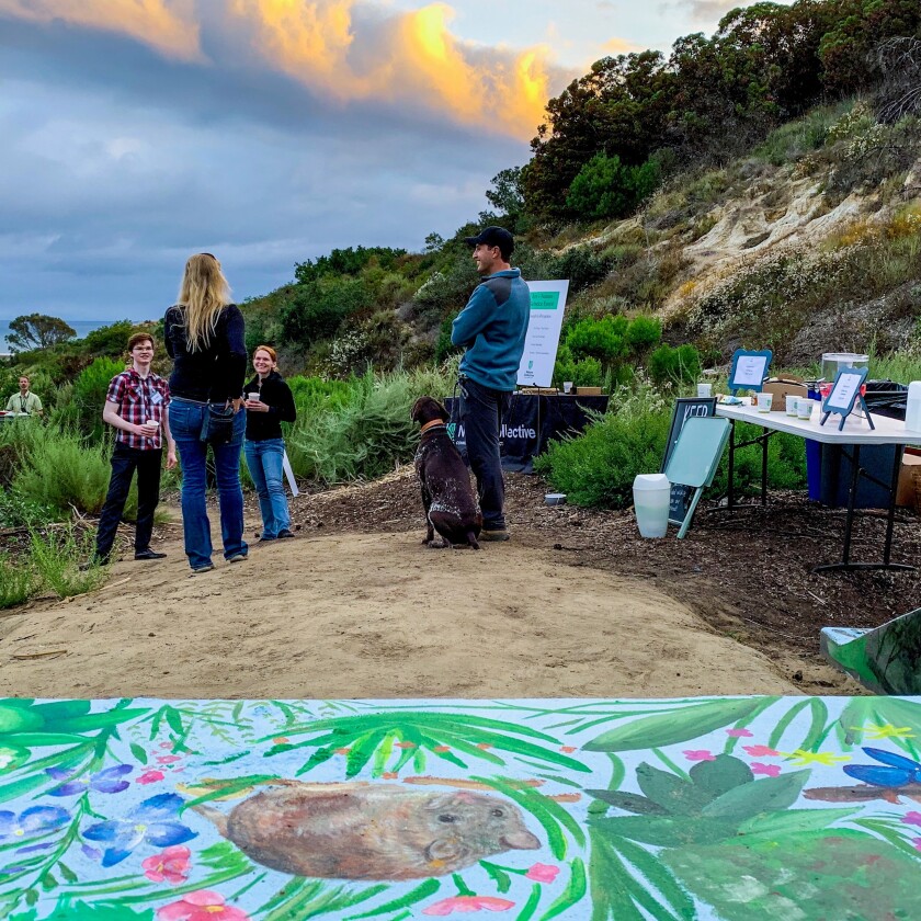The Lake Drive Trail features artwork by local high school students.