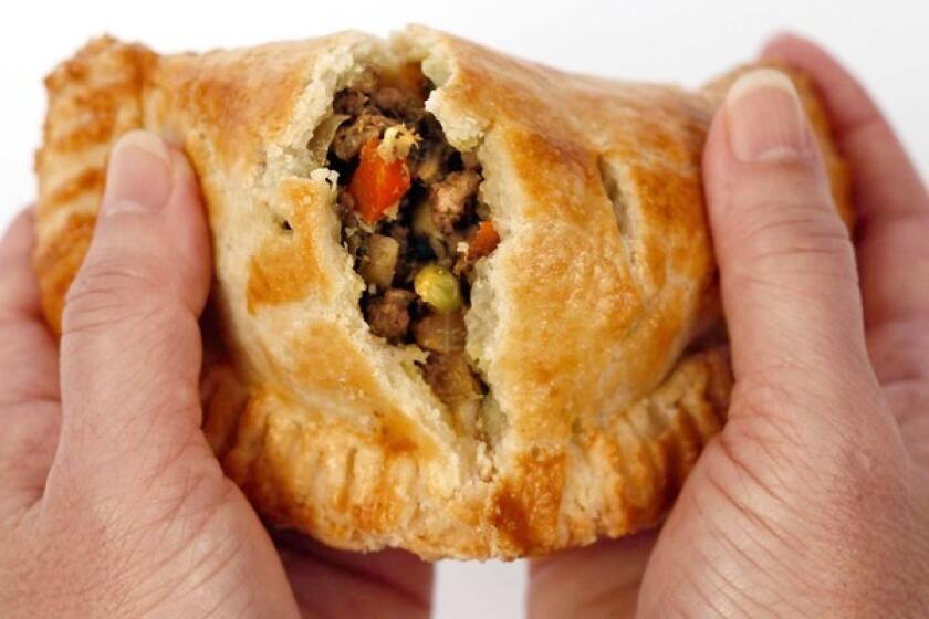Curried lamb filling makes a great, savory hand pie. Recipe.