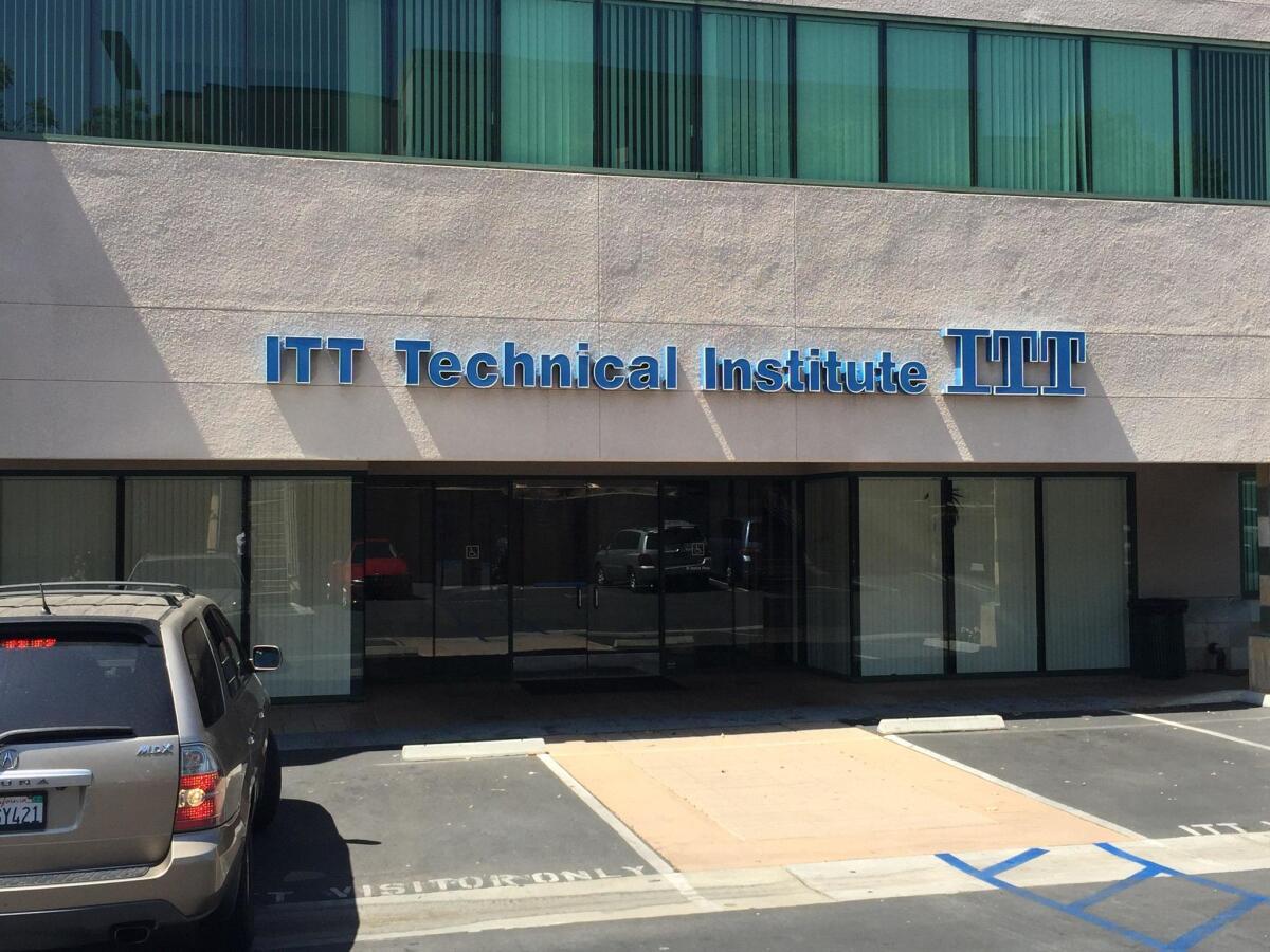 ITT Technology Institute in Vista was closed in 2016 after the national for-profit school announced it was shutting down. The school also had a National City campus.