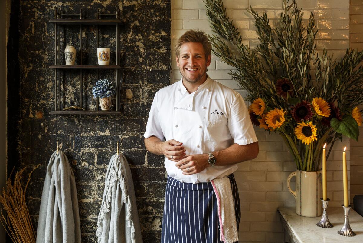 Chef Curtis Stone is seen at his Beverly Hills restaurant, Maude.