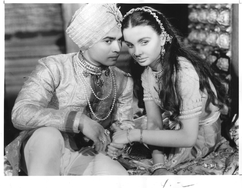 Sabu and Jean Simmons in "Black Narcissus."