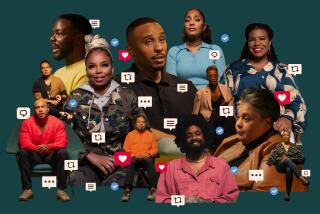 photo collage of figures from Hulu's black twitter documentary arranged with social media icons