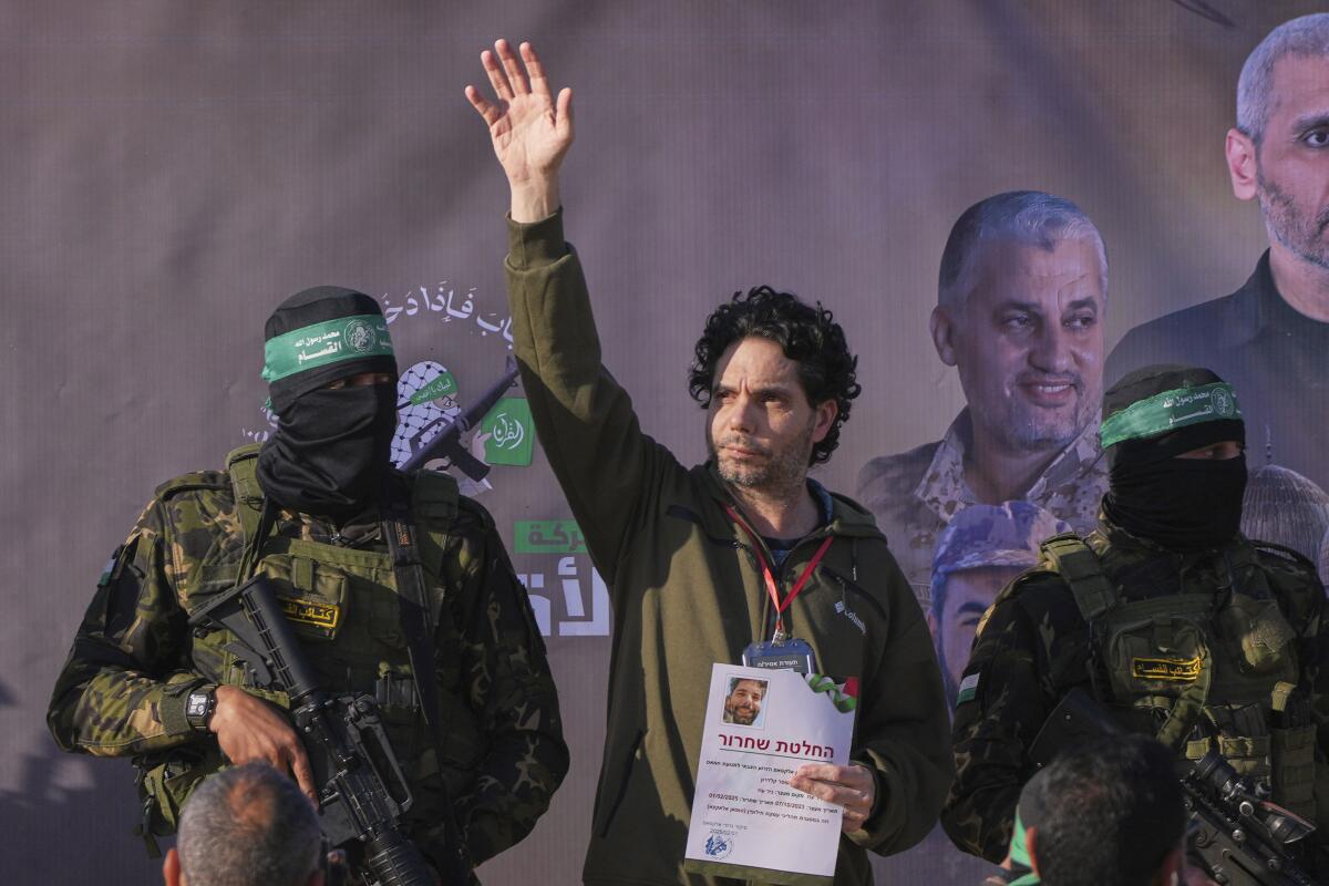 Israeli Ofer Kalderon who has been held hostage by Hamas in Gaza since Octob