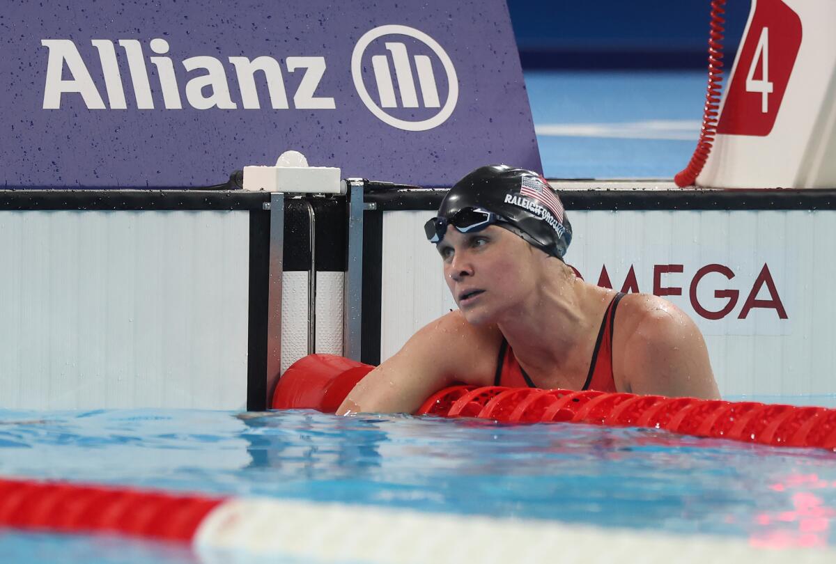 U.S. swimmer Christie Raleigh-Crossley won silver in a women's 50-meter freestyle.