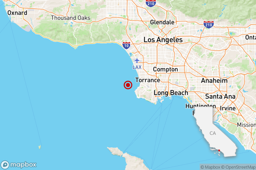 A magnitude 3.5 earthquake was recorded Sunday at 3:09 p.m.