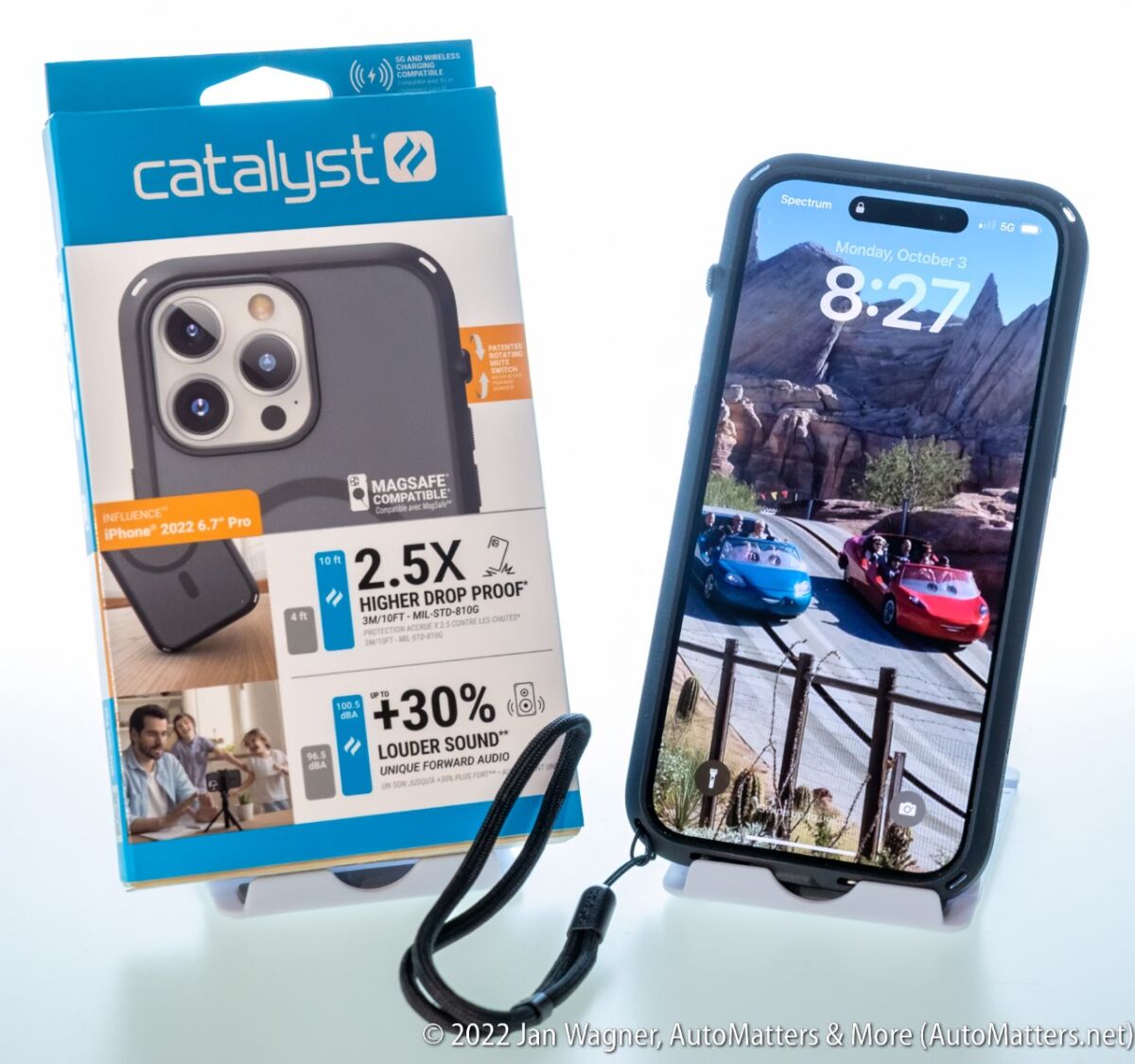 Catalyst iPhone 14 Pro Max Influence MagSafe case (FRONT OF BOX, WITH PHONE)