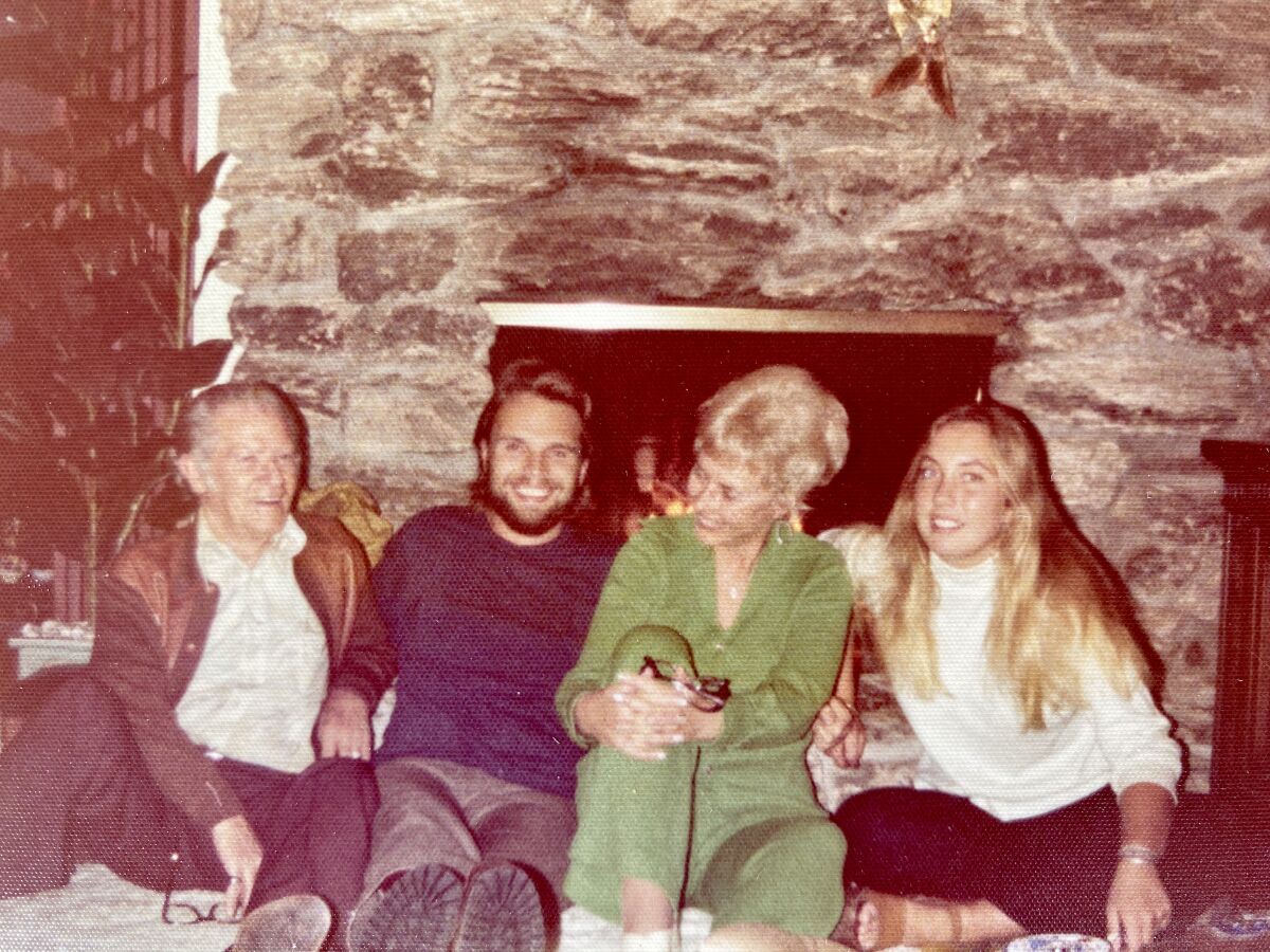 Norm Clark, left, and Gini Kebeck Clark, second from right, are pictured in 1975 with Kebeck Clark's children Chris and Kim.