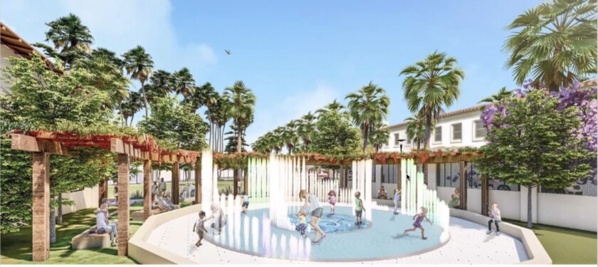 A paddling pool is part of the planned redesign of the leisure center.