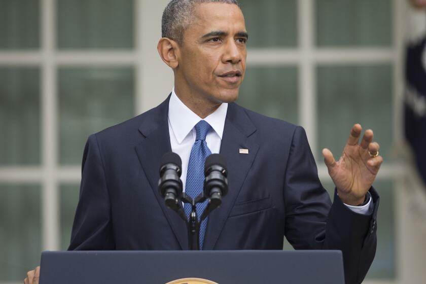 President Barack Obama speaks in the Rose Garden of the White House in Washington, Friday, June 26, 2015, after the Supreme Court declared that same-sex couples have the right to marry anywhere in the US.