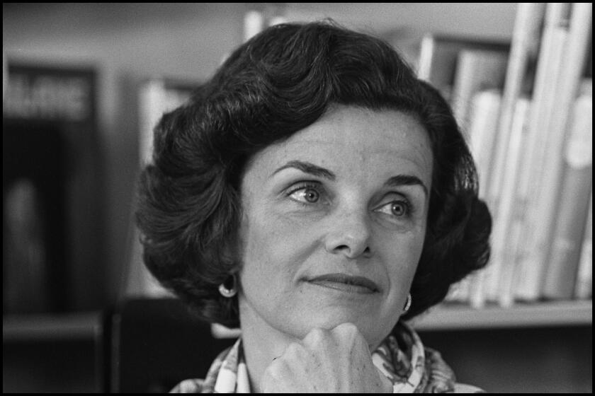 Close-up of American politician San Francisco Board of Supervisors member (and future US Senator) Dianne Feinstein as she attends a Candidates' Day event at the Douglas School, San Francisco, California, September 1979. (Photo by Janet Fries/Getty Images)