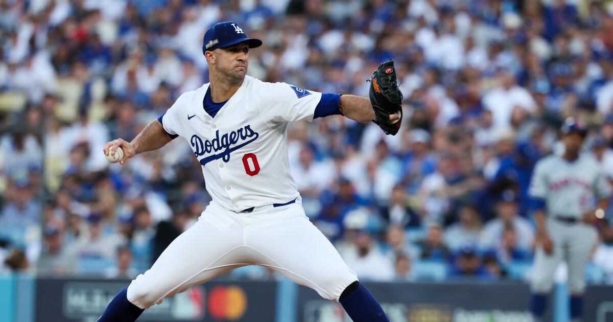 Plaschke: 33 scoreless innings! Dodger pitchers zero in on history in Game 1 win