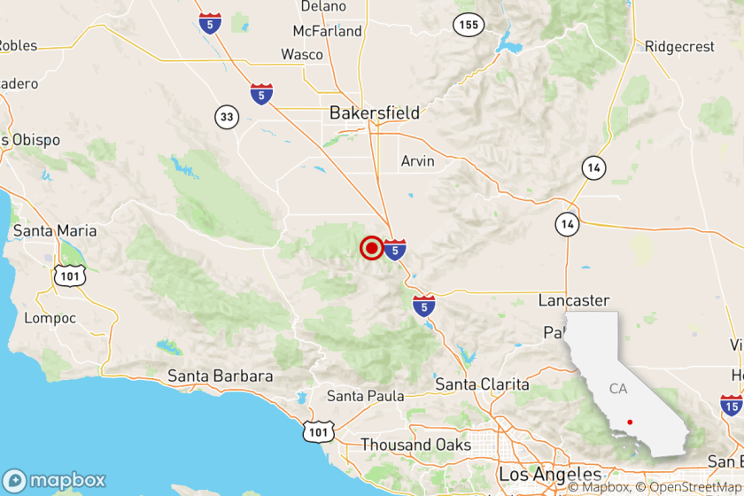 A magnitude 3.5 earthquake was reported Monday afternoon at 3:01 p.m. PDT 18 miles from Bakersfield.