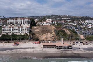 San Clemente, CA - June 05: An aerial view of Casa Romantica in San Clemente, CA on Monday, June 5, 2023. A land slide beneath the historic building in San Clemente halted train service from San Diego to Orange County. (Adriana Heldiz / The San Diego Union-Tribune)