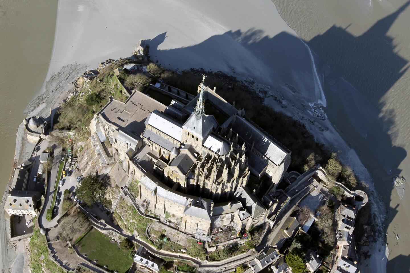 Aerial view of Mont St. Michel