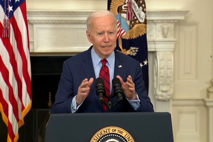 WASHINGTON D.C. In his first remarks on the supermarket shooting in Boulder, Colorado that killed ten people Monday, President Joe Biden called on Congress to move quickly to toughen the country's gun laws, calling on lawmakers to act to close the loopholes in the background check system and ban assault weapon and high-capacity magazines.
