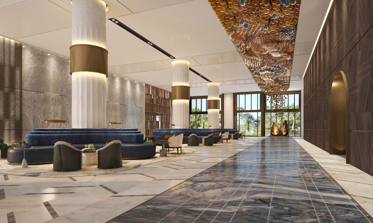 Rendering of the proposed lobby area