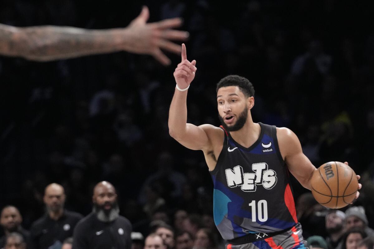 Nets' Ben Simmons sidelined by a knee injury just 1 game after returning  from a back injury - The San Diego Union-Tribune