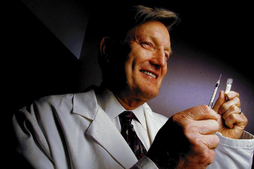 Dr. Donald Morton is shown in 2000. A pioneer in cancer surgery and research, he died at the age of 79 on Jan. 10.
