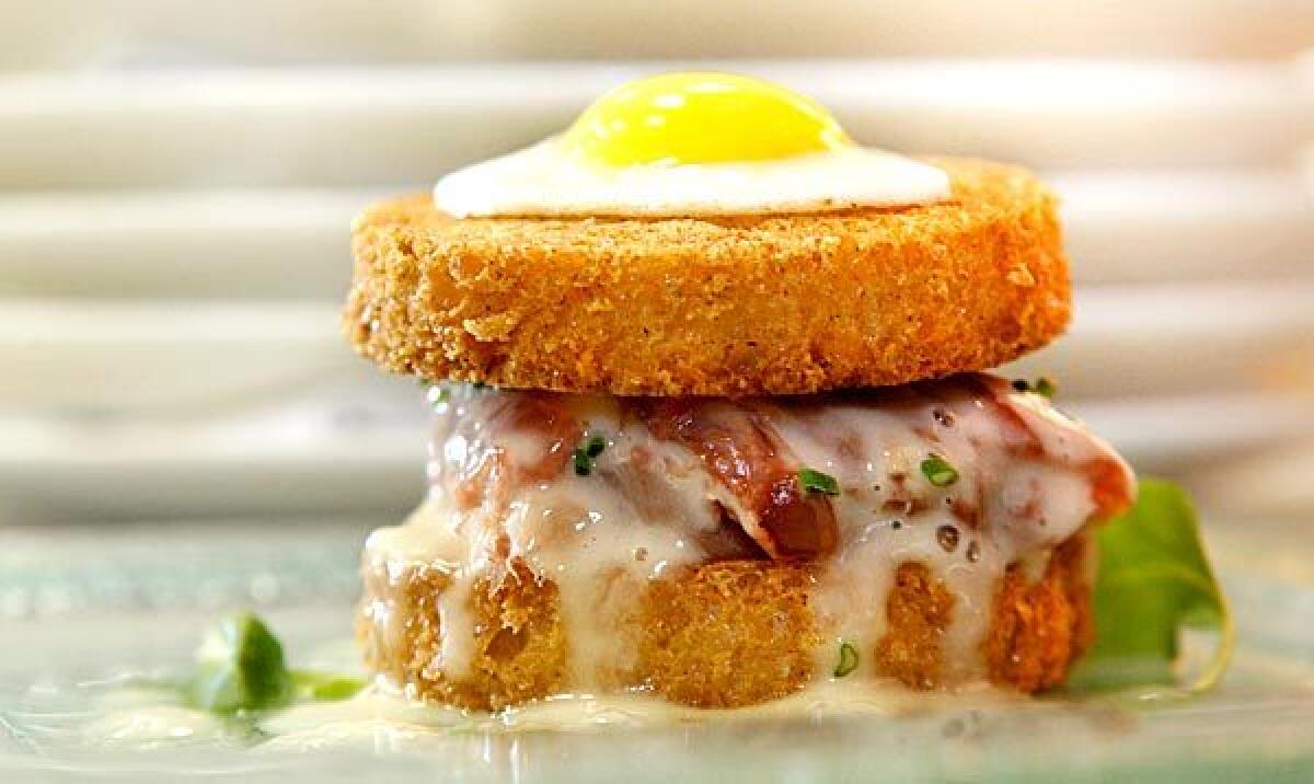 The croque-madame is fun and delicious.