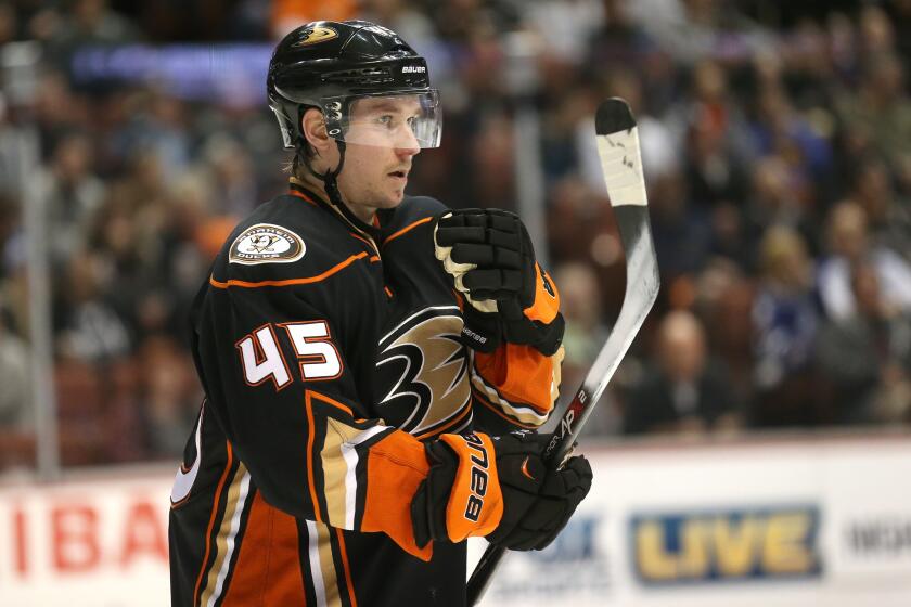 Ducks defenseman Sami Vatanen has been sidelined since Feb. 15 with a lower-body injury.