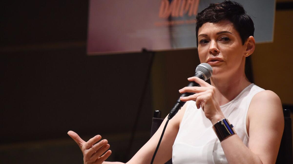 Rose McGowan during the "Dawn" New York screening in 2015.