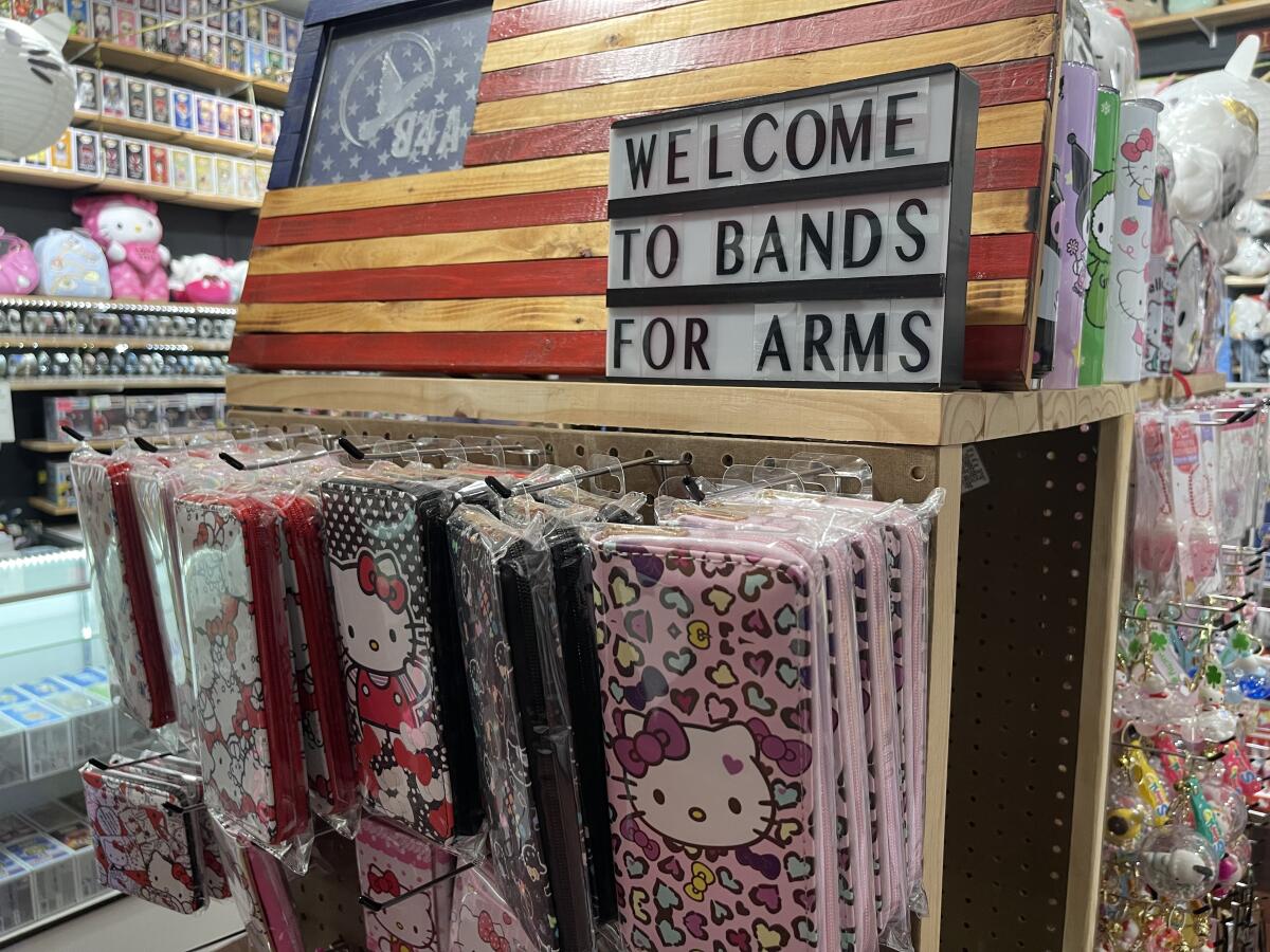 Bands for Arms in Anaheim sells Hello Kitty and other pop culture items.