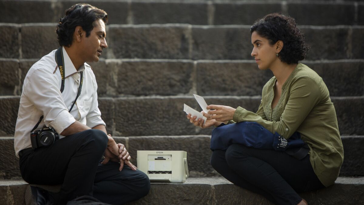 Nawazuddin Siddiqui and Sanya Malhotra in "Photograph."