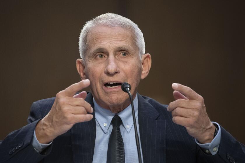 FILE - Anthony Fauci, director of the National Institute of Allergy and Infectious Diseases, testifies during a hearing in Washington, Sept. 14, 2022. Fauci, who left the government in 2022, is facing heated questioning from Republican lawmakers about the origins of the COVID-19 pandemic. The top U.S. infectious disease expert until 2022, Fauci was grilled by the House panel behind closed doors in January. On Monday, June 3, 2024, they're questioning him again, in public and on camera. (AP Photo/Cliff Owen, File)