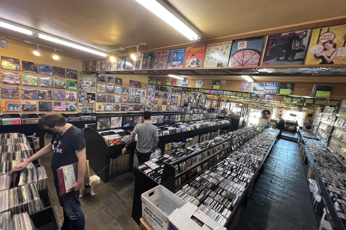 An interior photo of Freakbeat Records.