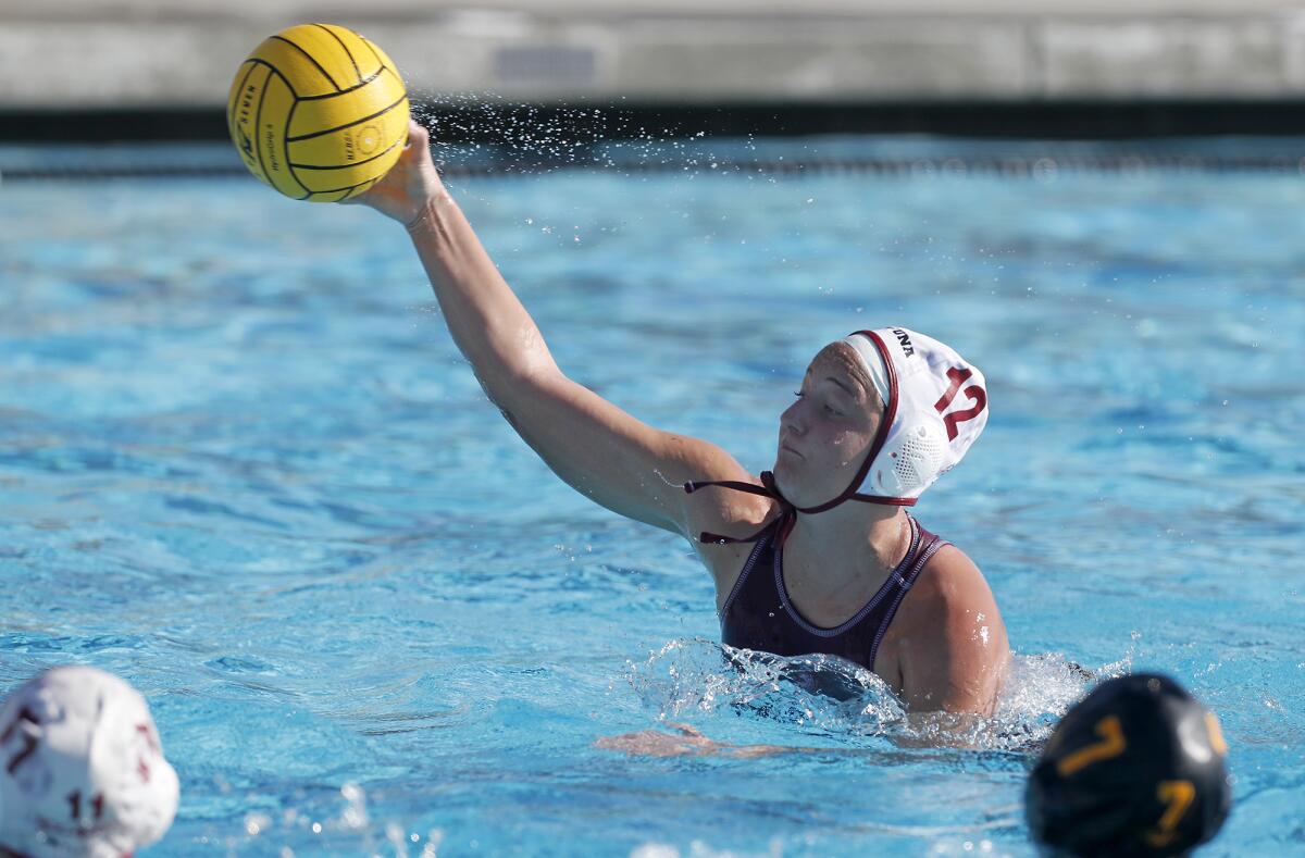 Laguna Beach's Molly Renner scores a goal against Foothill in a nonleague match on Jan. 4 in Santa Ana.
