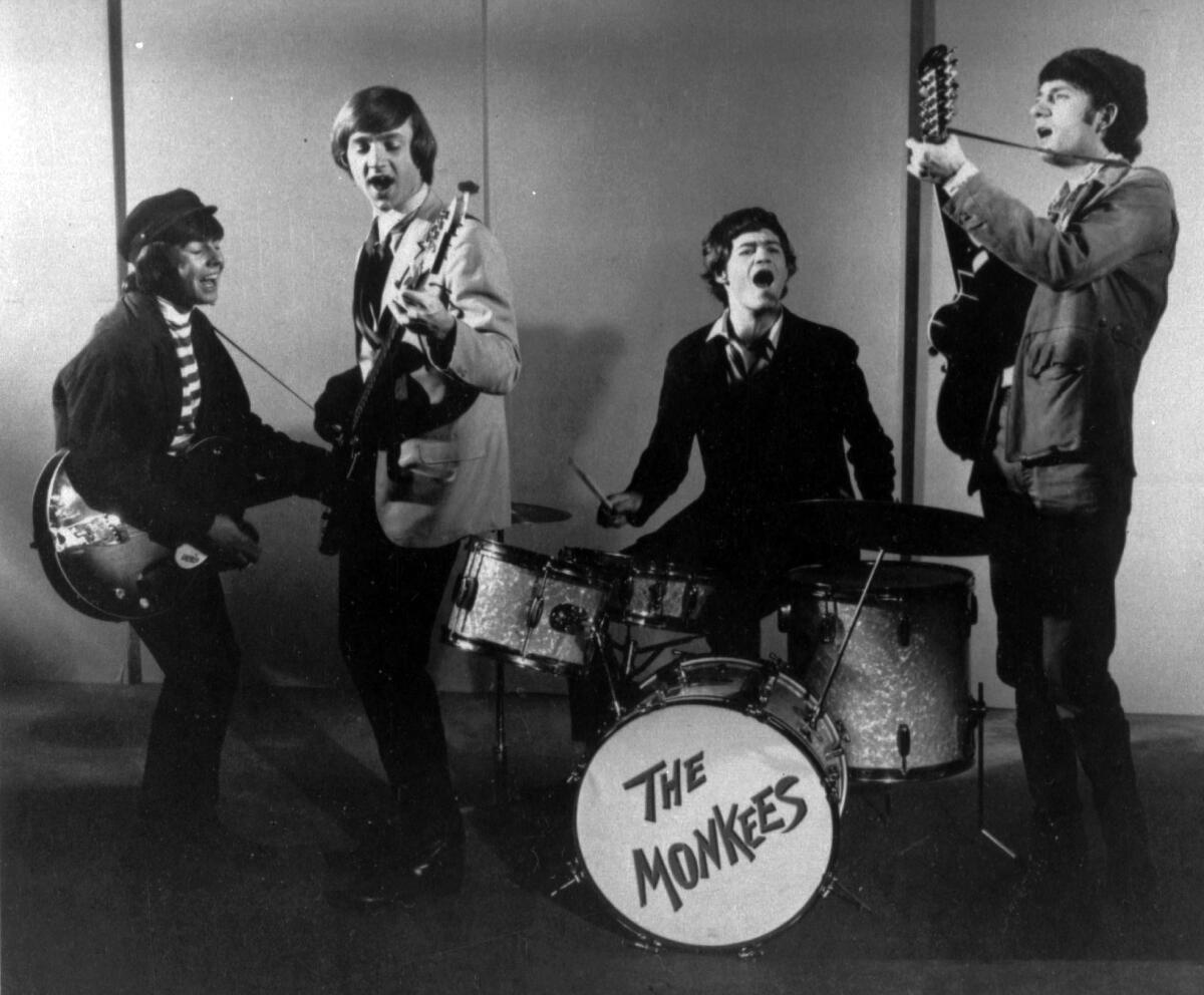 The Monkees in 1966, from left: Davy Jones, Peter Tork, Micky Dolenz and Mike Nesmith. 