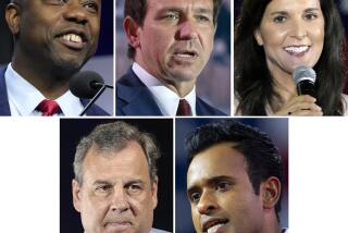 This combination of photos shows Republican presidential candidates.