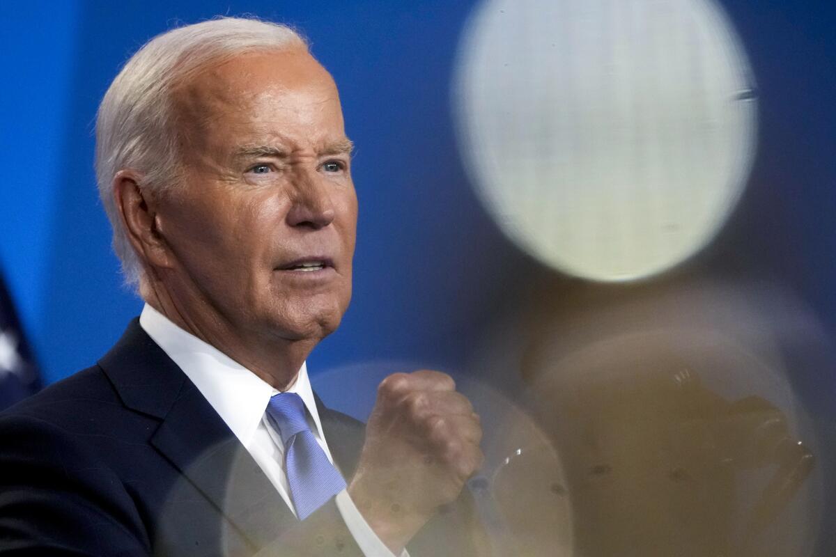 President Biden with a clenched fist 
