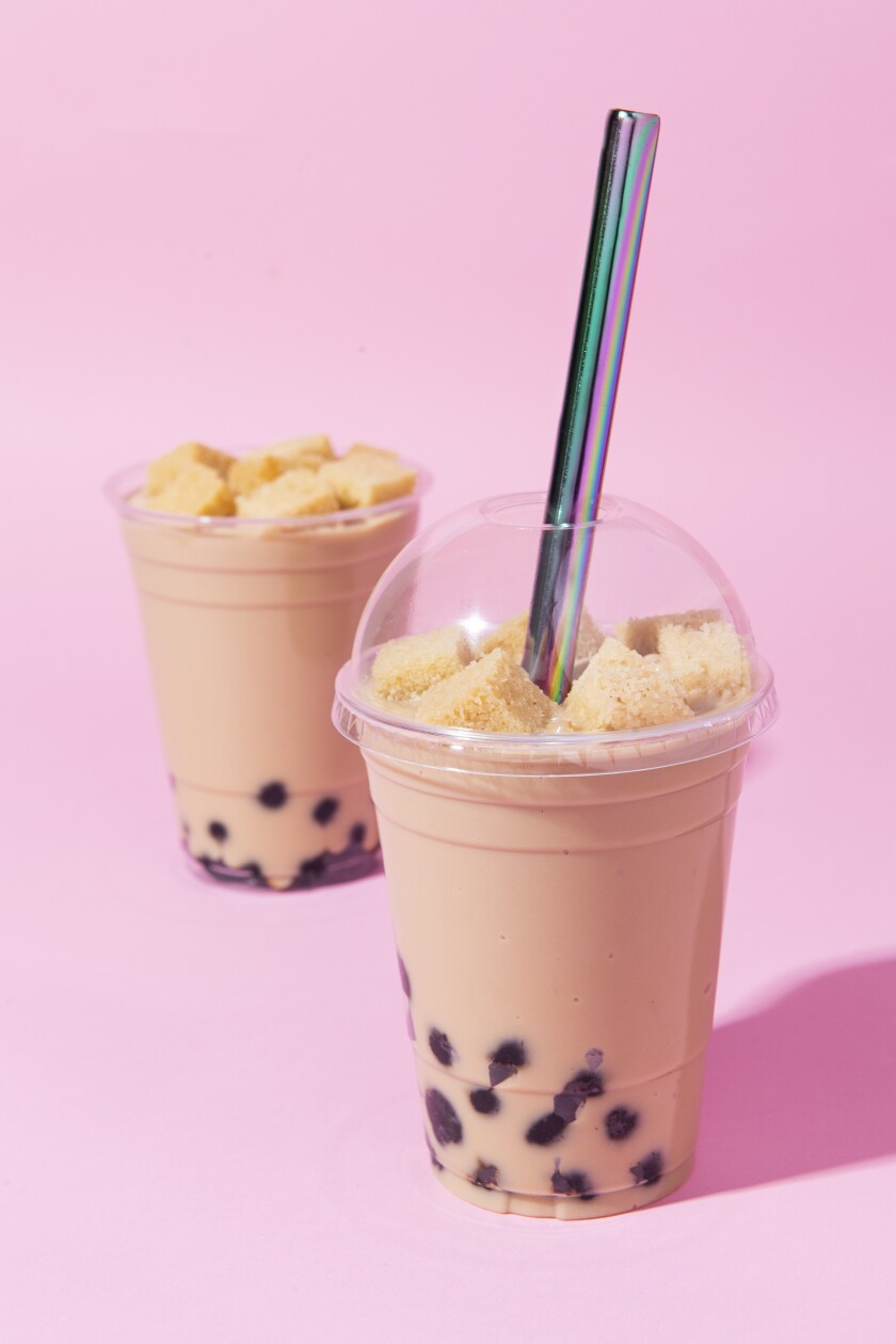 Bubble tea birthday cake